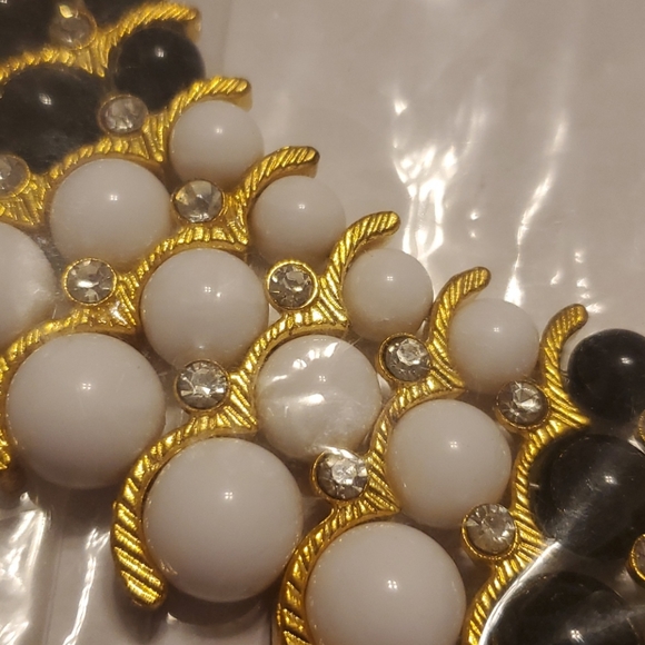 NWT, NIB IMAN designed 2tone Golden Necklace w/crystals - Picture 6 of 7